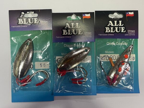 CHISPAS ALL BLUE MODELO GOTA 40 GRS, cromadas - Imagen 2