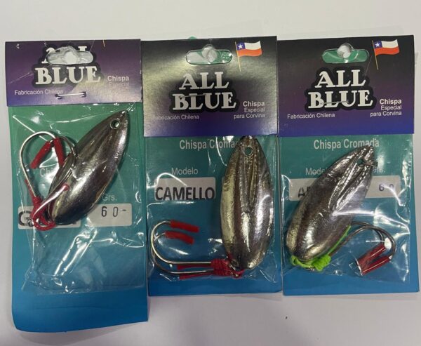 CHISPAS ALL BLUE GOTA Y CAMELLO 60GRS, cromadas