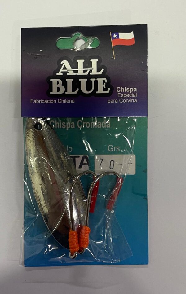 CHISPAS ALL BLUE GOTA 70GRS,cromadas