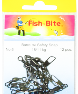 FISH-BITE destorcedor barrel w-safety snap N 6